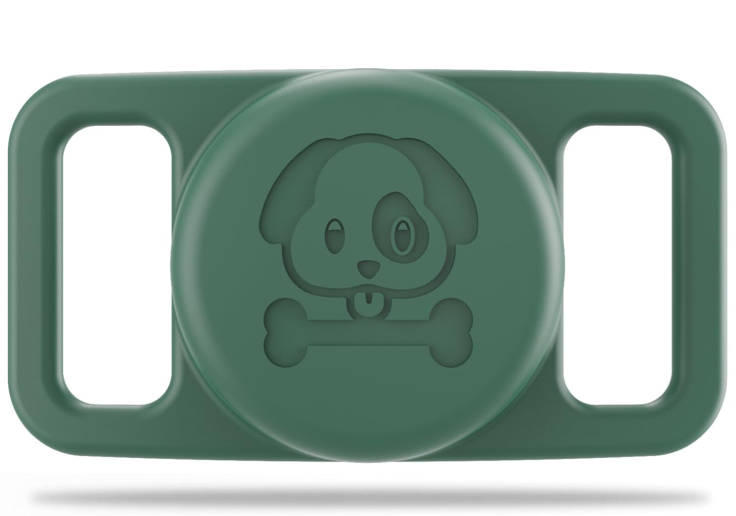 Dog Collar Holder,Soft Silicone Cat Collar Holder for Tracker Kids School Bag & Backpack & Dog Pet (Green)