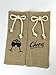 OYAMIHUI Wine Lover Gifts,Cheers and Clinking Glasses Wine Bottle Bag Set,Burlap Wine Bottle Gift Bag (Cheers and Clinking Glasses)