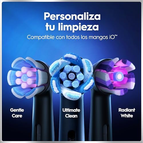 iO 6 Cepillo de Dientes Eléctrico con 3 Cabezales Y Estuche, Negro