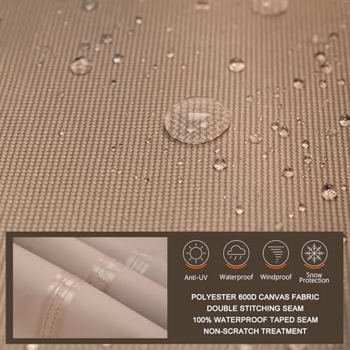 ULTCOVER Patio Parasol 600D Waterproof Outdoor Offset Banana Style Umbrella Cover - Fits Cantilever Offset Umbrella 12-14 Feet
