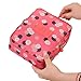 Jiaruo multi-function travel cosmetic bag waterproof Makeup bags (floral pink)