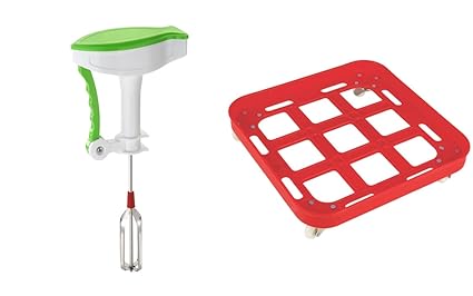 Sarangware Power Free Hand Blender With Tin Square Trolley, Oil Tin Trolley Plastic with wheel, Idle For Kitchen