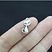 100pcs Antique Silver Alloy Animal Cat Pet Charms Pendant Jewelry Findings