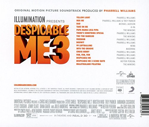 Despicable Me 3 Original Motion Picture Soundtrack Amazon De Musik despicable me 3 original motion picture