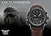 AVIATOR Military Army Mens Wrist Watch Aviation Pilot Cronograph Brown Band Stainless Steel Case F-Series World Time Traveller Collection AVW1266G153