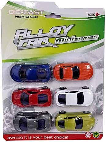 NSinc World Famous Mini Die Cast Push-Back Model Car (Multicolour) - Set of 6