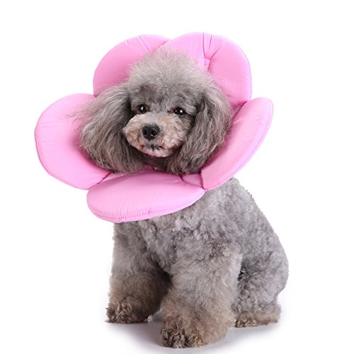 HEART SPEAKER Adjustable Flower Shape Medical Magic Tape Pet Healing Neck Protection Collar - Thumbnail 2