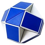 YKL WORLD Snake Magic Speed Cube, ABS Ultra-Smooth Master Speed Twist Cube, Brain Teaser Fidget Toys Christmas Birthday Gifts (Blue & White)