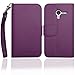 Motorola Moto X (First Generation) Folio PU Leather Wallet Case with Money Pocket - Navor (Purple)