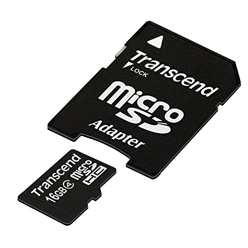 Transcend 16 GB Class 4 microSDHC Flash Memory Card TS16GUSDHC4