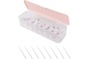 Tonxus Plastic Cable Management Box with 8 Wire Ties,Clear Power Cord Organizer with 8 Compartments,Electronics Organizer for Office,Home Use,Desk Accessories Storage for Stationery Supplies (Pink)