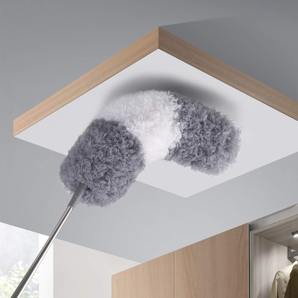 OviLeaf Feather Duster Extendable with Long Handle Telescopic Pole, 77-252 cm Microfiber Washable Corner Broom for Cleaning High Ceiling Fans, Blinds, Cobweb, Cars