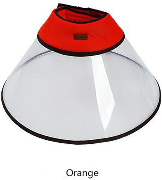 Doglemi Dog Elizabethan Collar Comfortable Dog Recovery Cone with Soft Edge for Medium Large Dogs Surgery Protection (Orange XXL)