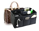 Felt Handbag Organizer, Insert Purse Organizer 12 Pockets Structure Shaper