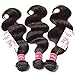 UNice Hair Icenu Series 10A Brazilian Body Wave Virgin Hair 3 Bundles 100% Human Hair Weave Extensions Natural Color 95-100g/piece (10 12 14)