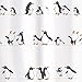 Tatkraft Penguins Peva Shower Curtain Liner 72X72 Waterproof 12 Rings