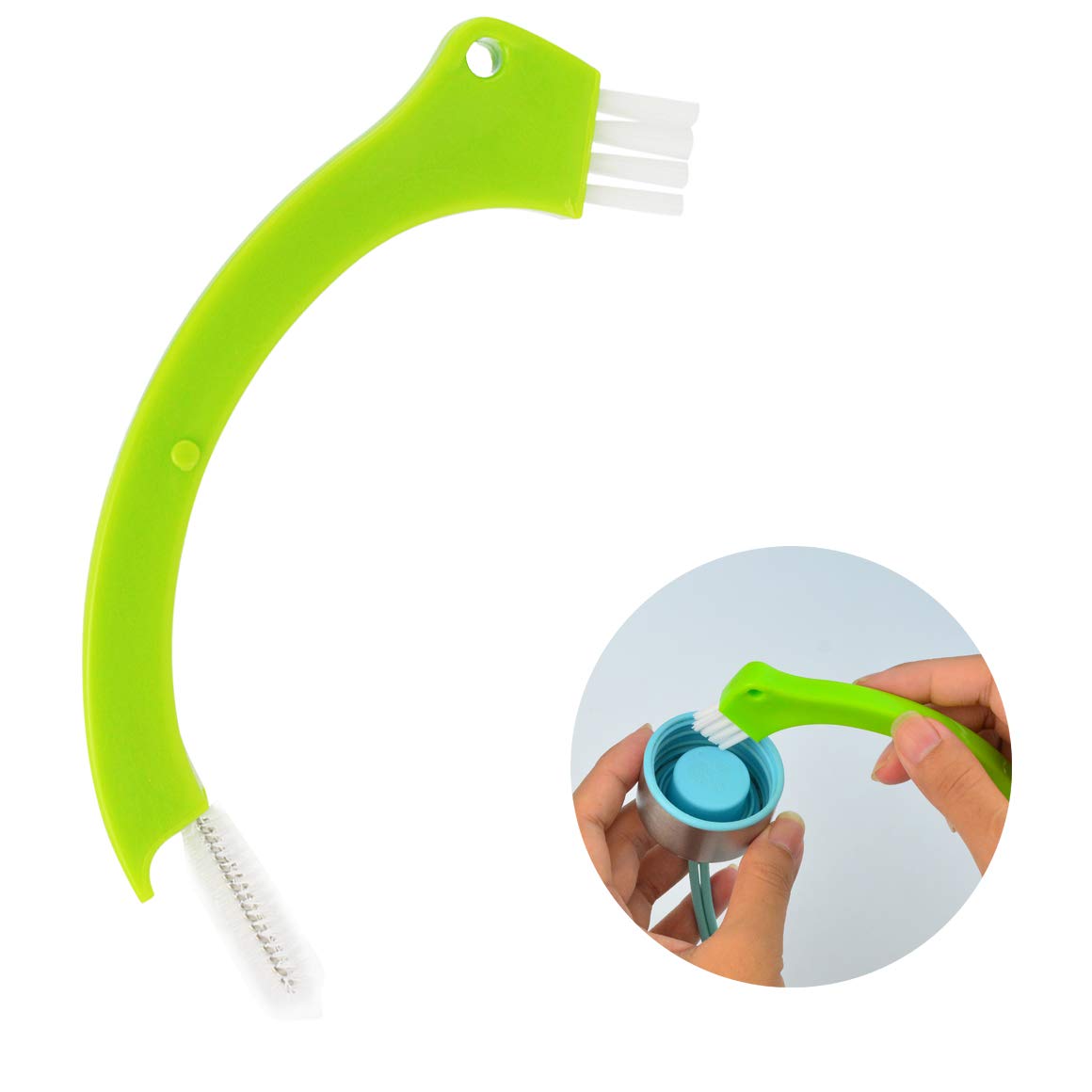 4 pcs Grout Cleaner Brush,cnomg Tile Joint Scrubber Brush with Nylon Bristles Great Use for Deep Cleaning Bathroom, Kitchen and Household Green