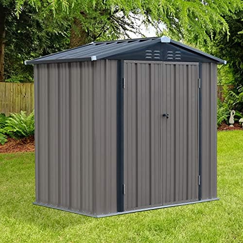 kinbor Outdoor Storage Sheds and Buildings, Galvanized Steel Shed