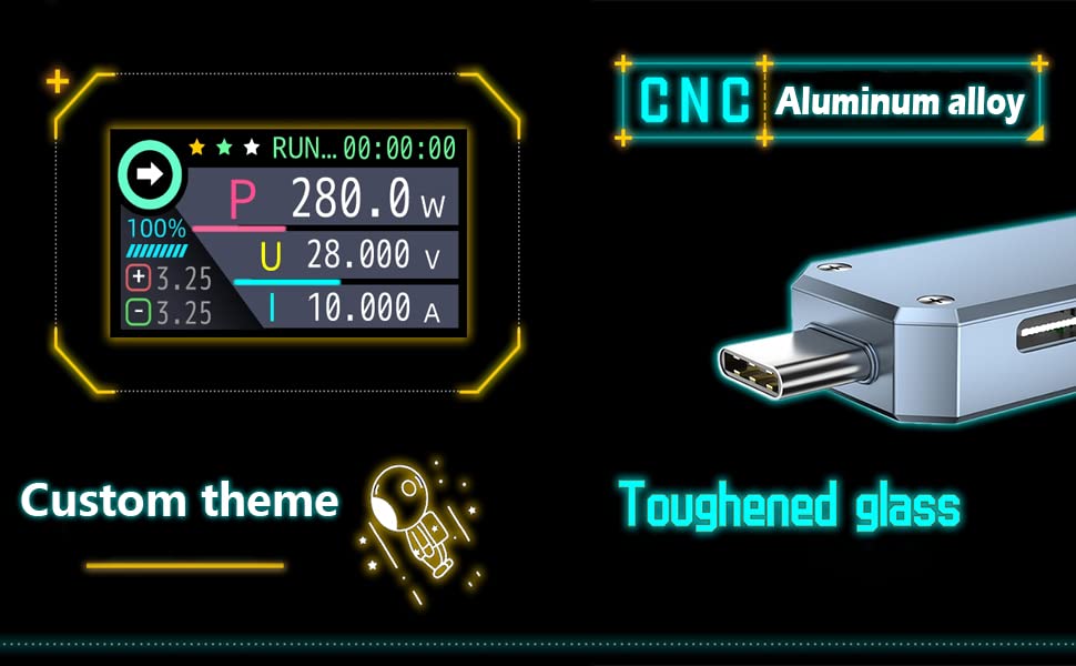 USB Power Meter PD 3.1 Typec Tester Digital Multimeter Current Tester