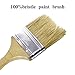CLEVERLOVE Pure Bristle Paint Brushes 3 Different Sizes with Wooden Handle for Wall and Furniture Paint Staining Craft Projects Occasions
