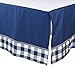 Woodland Trail 6 Piece Forest Animal Theme Patchwork Baby Boy Crib Bedding Set - Navy Blue Plaid
