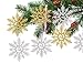 luck sea 72PCS Snowflake Christmas Tree Ornaments Decorations Hanging Decor Xmas Winter Wonderland Holiday Themed Party Supplies