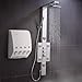 Templeton Four Chamber Shower Soap, Shampoo, Conditioner & Lotion Dispenser in White