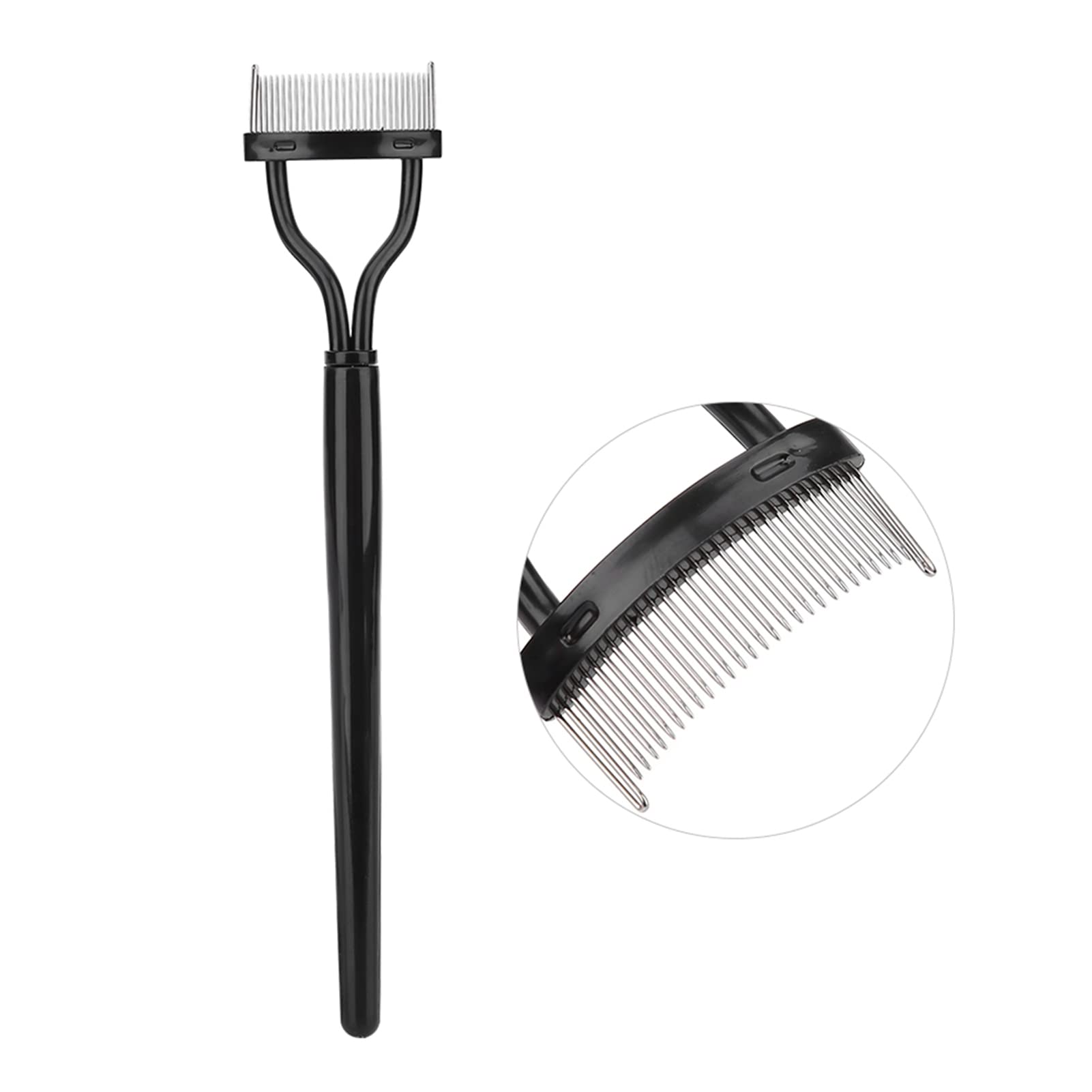 Eyelash Comb & Brush Set - Eyelash Separator Tool with Steel Needle, Makeup Brush for Mascara & Eyebrows, Beauty Cosmetic Tool for Clean, Independent Eyelashes (1 Piece)