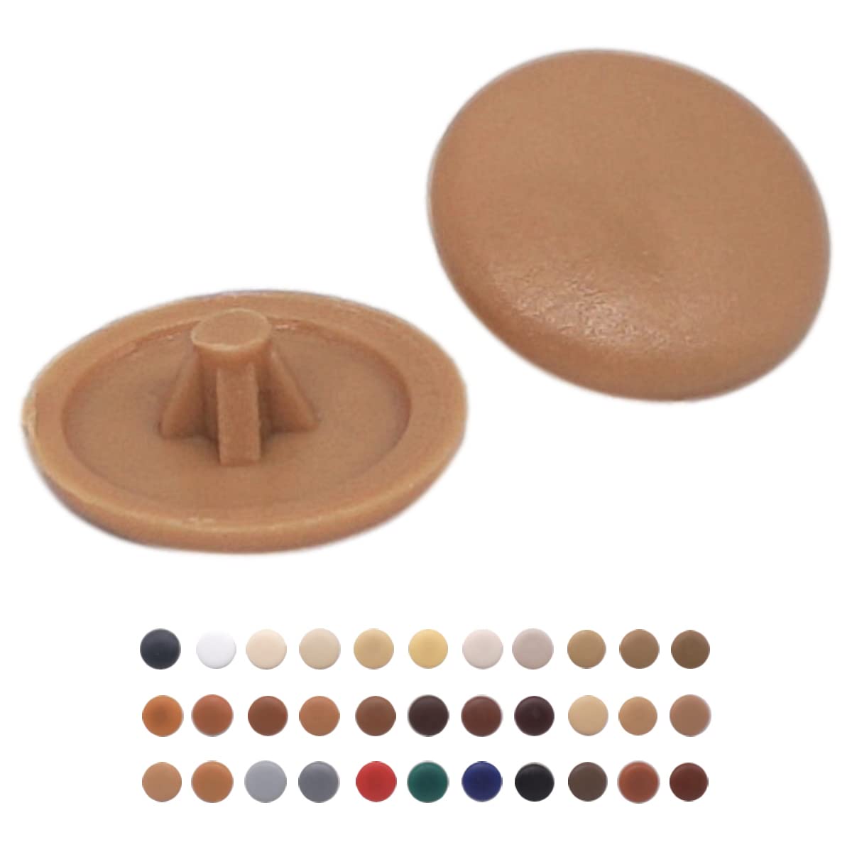 (Pack of 50 pcs) Pozi Screw Cover Caps 12 mm Diameter, Pozidriv Head Clip On Plastic Covers, Furniture Decorative Cap (50, Beech S20)