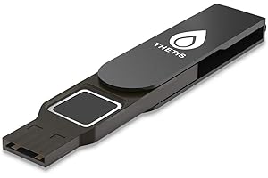 Thetis FIDO2 Security Key Fingerprint USB A, Two Factor Authenticator, Multi-Layered Protection HOTP / U2F Compatible Windows, MacOS, Gmail, Linux for Office Business - Black