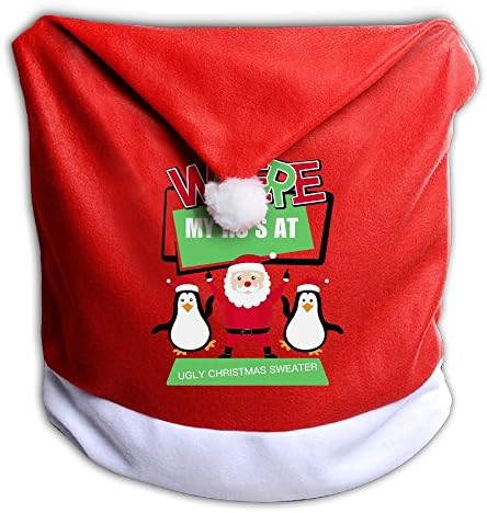 Ugly Christmas Sweater Christmas Santachristmas Santa Hat Chair Covers Slipcovers 1pcs For Livingroom Armless Chair Slipcover Christmas Decorations