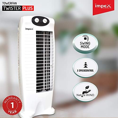 Impex TWISTER PLUS Tower Fan With 25 Feet Powerful Air Throw, 3 Speed 2
