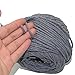 Grey Macrame Cord Cotton Natural Rope Cord Twisted Cord 3 mm 328 Feet 3 Ply Macrame Supplies 3mm for Macrame Wall Hanging Plant Hanger Craft Making Knitting