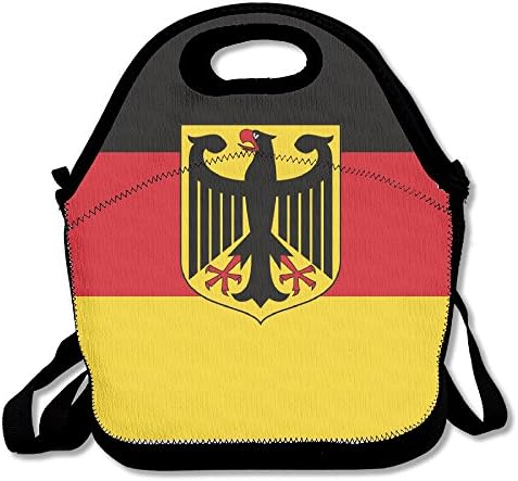 BDBFXXL Flag Of Germany Portable Carry Insulated Lunch Bag - Bento Bag - Large Reusable Lunch Tote Bags For Women, Teens, Girls, Kids, Baby, Adults
