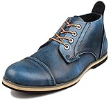 Kunsto Men's Leather Cap Toe Oxford Shoe