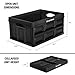 CleverMade CleverCrates 32 Liter Collapsible Storage Bin/Container: Solid Wall Utility Basket/Tote, Black