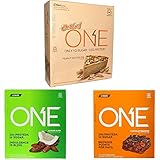 ISS Research Oh Yeah! One Bar Nuts and Chocolate Flavors Protein Bar Variety Pack Bundle Almond Bliss, Chocolate Brownie and Peanut Butter Pie, 4 Pack each (12-Bars)