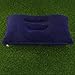 Super-thick Flocking Fabric Inflatable Pillow Portable Travel Pillow(Dark Blue)