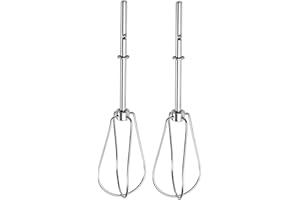 Hand Mixer Accessories - 2 Stainless Steel Hand Mixer Attachments, Egg Beater Replacement | Wireless Egg Whisker Hand, Handhe