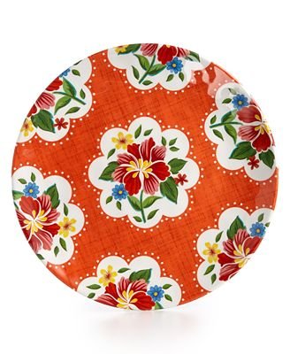 Certified International Frida Orange Melamine Salad Plate
