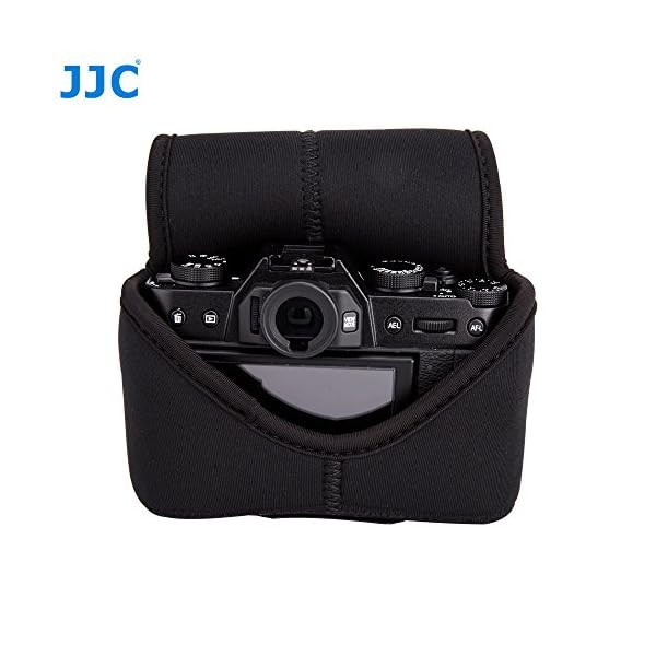 JJC OC-F2BK Schwarz Neopren Kameratasche für Fujifilm X-T10, X-T20, X-M1, X-A3, Olympus, Canon EOS M5, M50 mit Objektiv… – Bild 8