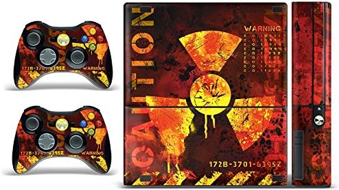247 Skins Graphics kit Sticker Decal Compatible with Xbox 360E 360 Elite and Controllers - Meltdown