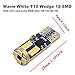 Boodled 4 X T10 W5W Canbus No Error 3030 PX Chipset 12-smd LED Bulbs for 168 194 175 Car Interior Dome Map Door Courtesy License Plate Lights Error Free (No Polarity) (3500K~4000K WARM WHITE)