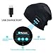 ZenNutt Bluetooth Beanie Hat Unisex Black Knit Cap Wireless Musical Running Headphones Hat with 2 Speakers & Mic Unique Tech Christmas Gifts for Men Women Teen Boys Girls