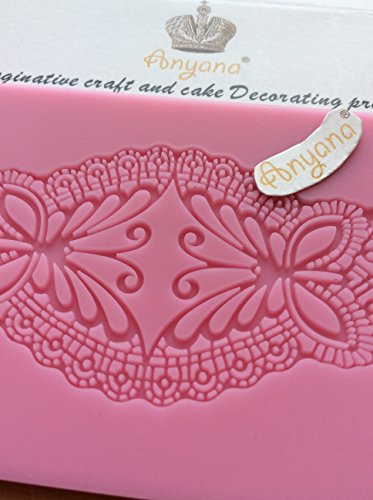 Butterfly baking Fondant sugar lace Silicone Mat wedding Cake Decorating mold edible Lace Embossed Sugarcraft Tools for cupcake topper decoration Anyana