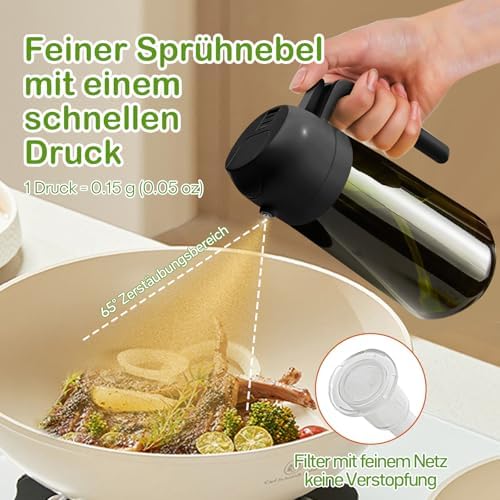 470ml lichtblockierender dunkler grüne Ölsprüher zum Kochen