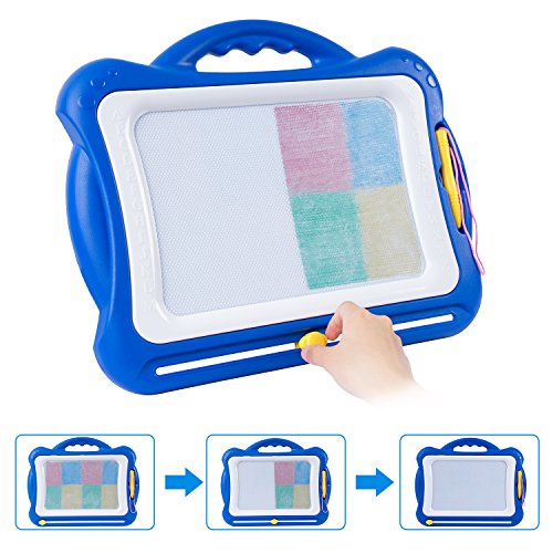 SGILE Magnetic Drawing Board Toy for Kids, Large Doodle Board Writing Painting Sketch Pad (Navy) - Thumbnail 2