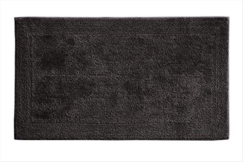 Grund Puro Series 100% Organic Cotton Reversible Bath Rug, 21-inch by 34-inch, Graphite