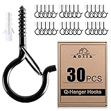 ADIIL 30 PCS Q Hanger Hooks with Safety