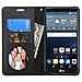 LG G Stylo Case, G Vista 2 Case, JoJoGoldStar Bicast PU Leather Folio Wallet with Card Slots and Kickstand, Comes with Stylus Pen and Screen Protector - Black, Brown